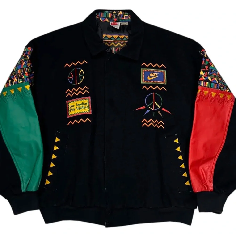 Vintage Nike Spike's Urban Jungle Gym Varsity Jacket Size Medium - Picture 1 of 6